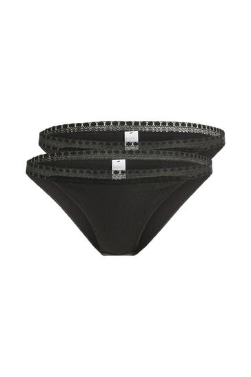 SLOGGI 2er-Pack Slips schwarz