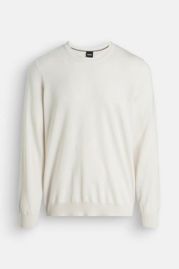 BOSS Wollpullover ecru