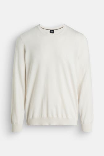 BOSS Wollpullover ecru