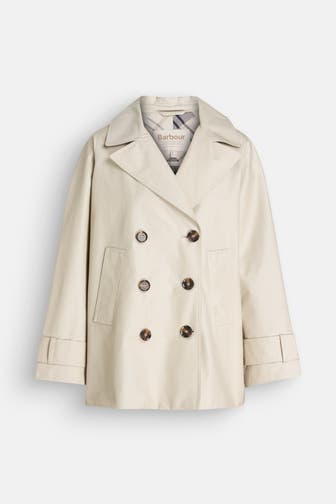 BARBOUR Kurz-Trenchcoat 'Maisy Sproof' creme