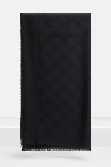AIGNER Seidenmix-Tuch schwarz