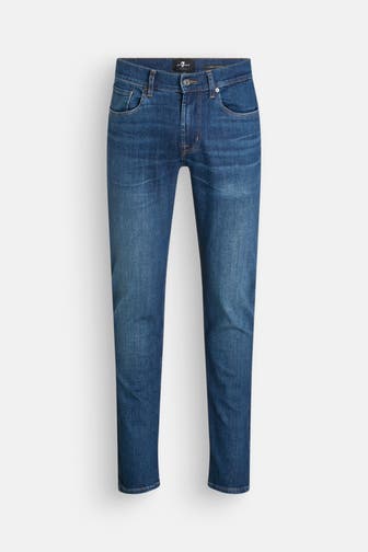 7 FOR ALL MANKIND Jeans 'Slimmy tapered' mittelblau