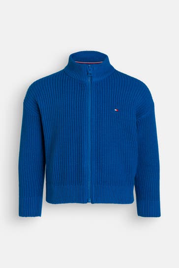 TOMMY HILFIGER Strickjacke royalblau