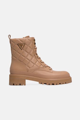 GUESS Schnürstiefeletten beige