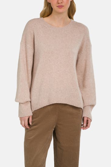 MARC O'POLO Wollmix-Pullover hellbraun