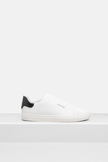 AIGNER Leder-Sneaker 'Ron 1A' weiß