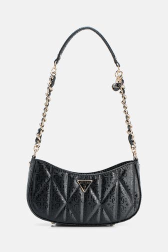 GUESS Schultertasche 'Aldina' schwarz