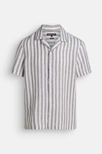 MICHAEL KORS Leinenhemd gestreift Relaxed Fit