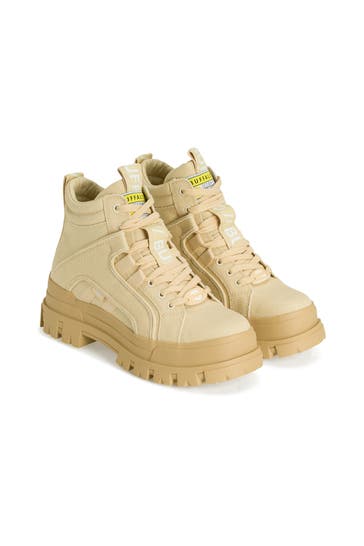 BUFFALO Schnürstiefeletten 'Aspha' beige