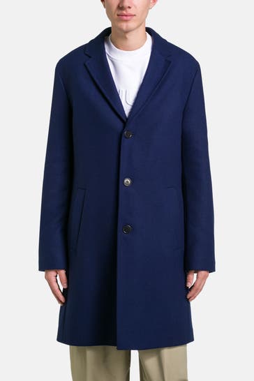 HUGO Wollmixmantel königsblau