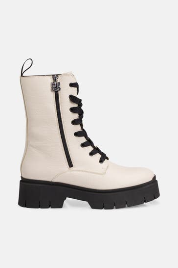 HUGO Schnürstiefel 'Kris' offwhite