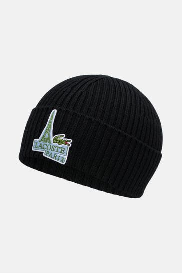 LACOSTE Beanie schwarz