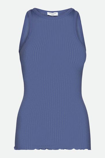 ROSEMUNDE Seidenmix-Top azurblau