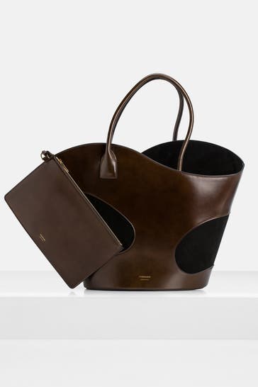 FERRAGAMO Handtasche 'C.Out Tote' dunkelbraun