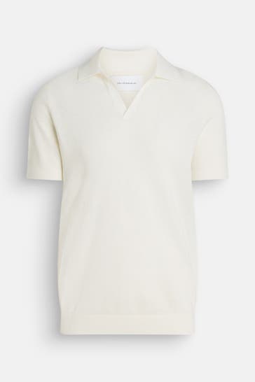 BALDESSARINI Strick-Polo 'Kami' ecru