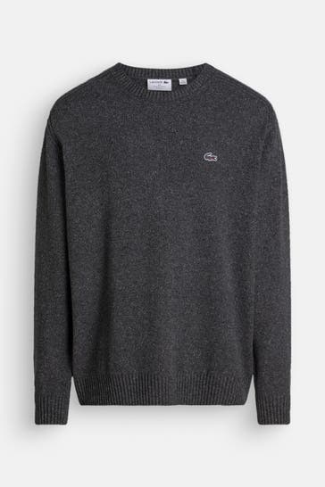 LACOSTE Wollmix-Pullover grau