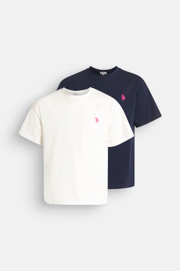 U.S. POLO ASSN. 2er-Pack T-Shirt 'Penny' mehrfarbig