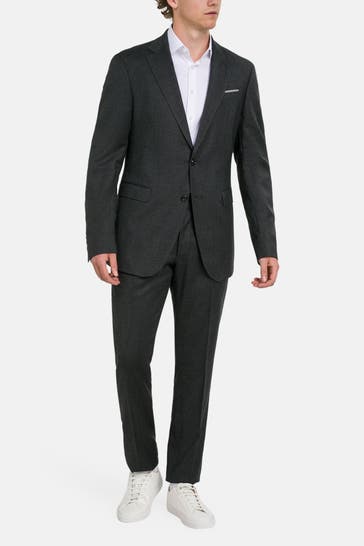 JOOP! Woll-Anzug 'Haspar/Bloom' schwarzgau