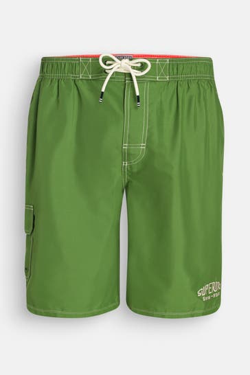 SUPERDRY Badeshorts grün