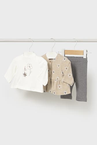 MAYORAL Set: Langarmshirt, Cardigan & Leggings
