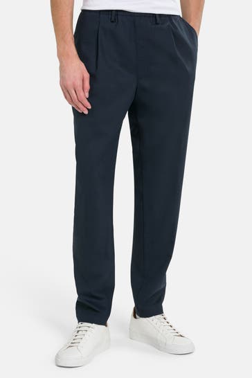 J.LINDEBERG SPORTSWEAR Wollmix-Stoffhose 'Harris' schwarzblau