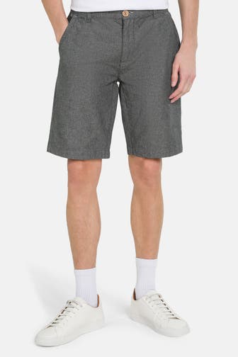 COLOURS & SONS Chino-Shorts 'Dobby' dunkelgrau