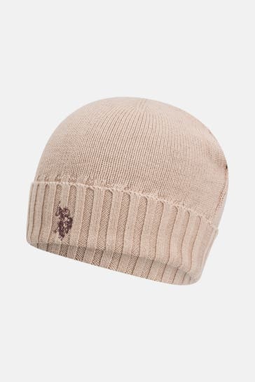 U.S. POLO ASSN. Strickmütze beige