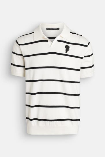 KARL LAGERFELD Strick-Polo zweifarbig