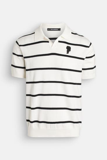 KARL LAGERFELD - Strick-Polo gestreift