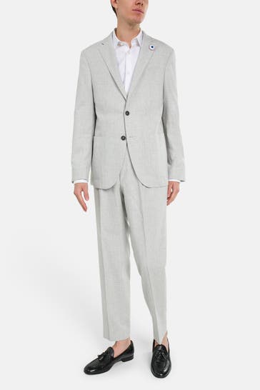 BALDESSARINI Leinenmix-Anzug hellgrau