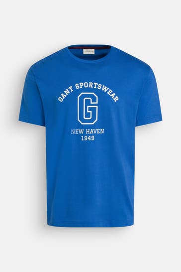 GANT T-Shirt azurblau