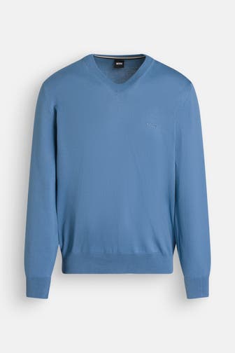 BOSS Strickpullover 'Pacello' graublau