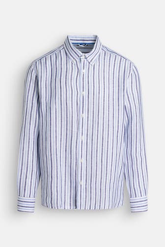 NORTH SAILS Leinenhemd gestreift Regular Fit