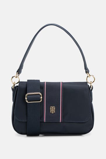 TOMMY HILFIGER Schultertasche 'Poppy' dunkelblau