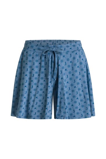 JOOP! Pyjamashorts azurblau gemustert