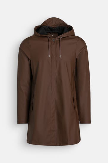 RAINS Regenmantel dunkelbraun unisex