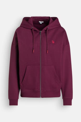 U.S. POLO ASSN. Sweatjacke weinrot