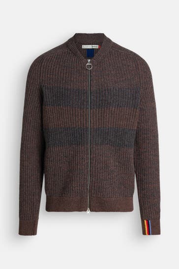 BARBOUR Woll-Strickjacke 'Rustic' mehrfarbig