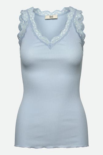 RM BY ROSEMUNDE Spitzentop 'Balta' taubenblau