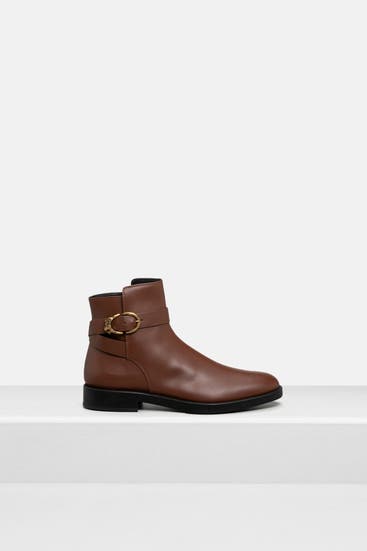 TOD'S - Leder-Stiefeletten braun