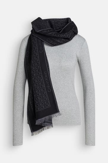 CALVIN KLEIN Wollmix-Schal zweifarbig