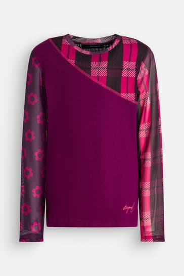 DESIGUAL Langarmshirt gemustert