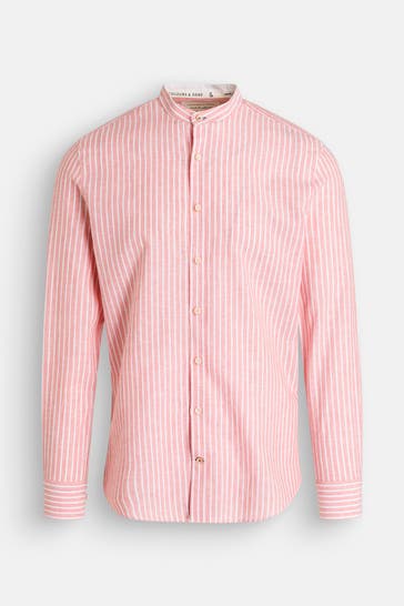COLOURS & SONS Leinenmix-Hemd gestreift Regular Fit