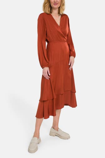 SCOTCH & SODA Wickelkleid ziegelrot