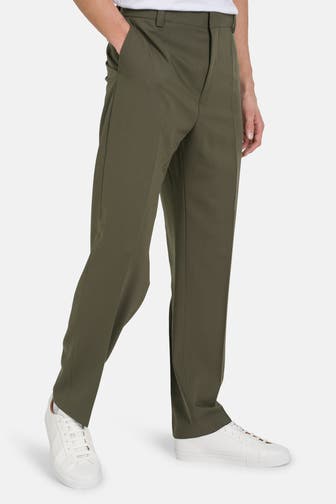 HUGO Schurwollhose 'Teagan' oliv
