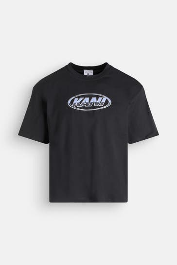KARL KANI T-Shirt 'Signature Chrome' schwarz