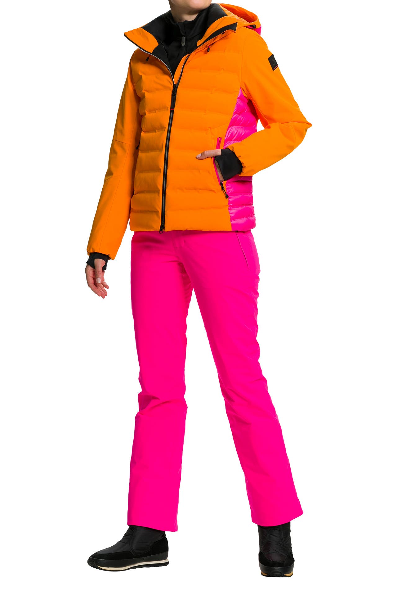 Skijacke damen orange pink