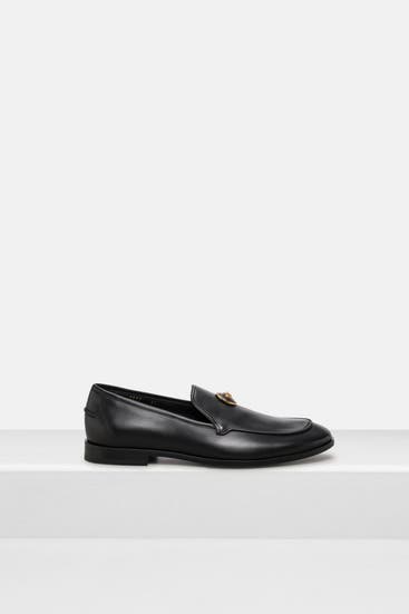 VERSACE - Leder-Slipper schwarz