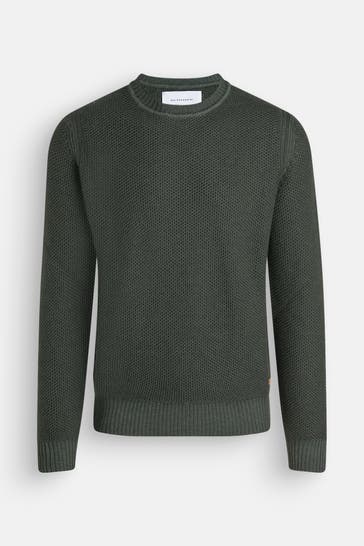 BALDESSARINI Schurwoll-Pullover dunkelgrün