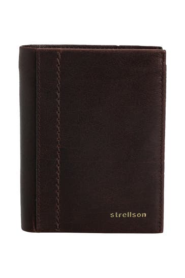 STRELLSON Ledergeldbörse 'Remy' rotbraun